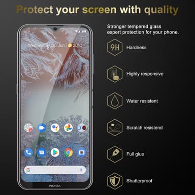 Nokia G10 / G20 Näytönsuoja Karkaistu lasi Suojakalvo
