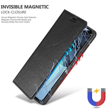 Motorola MOTO G72 Suojakuori Lompakkokotelo (Musta)