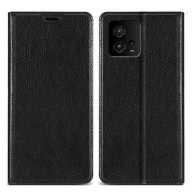 Motorola MOTO G72 Suojakuori Lompakkokotelo (Musta)