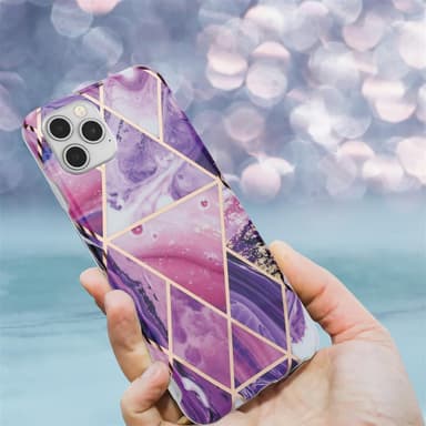 iPhone 12 / 12 PRO Suojakuori Lompakkokotelo (Violetti)