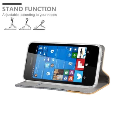 Nokia Lumia 550 Suojakuori Lompakkokotelo (harmaa)