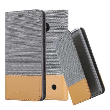 Nokia Lumia 550 Suojakuori Lompakkokotelo (harmaa)