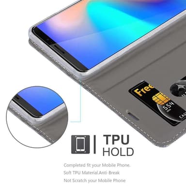 Cubot J3 PRO Suojakuori Lompakkokotelo (harmaa)