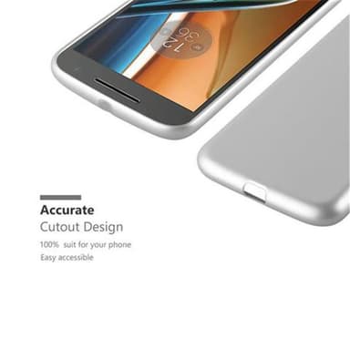 Motorola MOTO G4 / G4 PLUS Suojakuori Kotelo (Hopea)