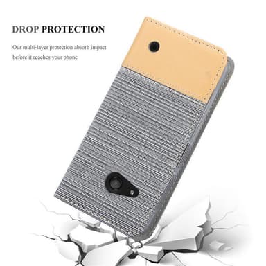 Nokia Lumia 550 Suojakuori Lompakkokotelo (harmaa)
