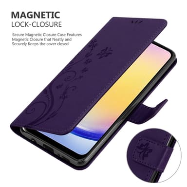 Samsung Galaxy A25 Suojakuori Lompakkokotelo (Violetti)