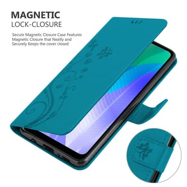 Huawei Y6P Suojakuori Lompakkokotelo (Sininen)
