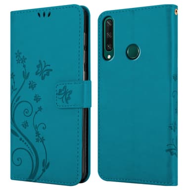 Huawei Y6P Suojakuori Lompakkokotelo (Sininen)