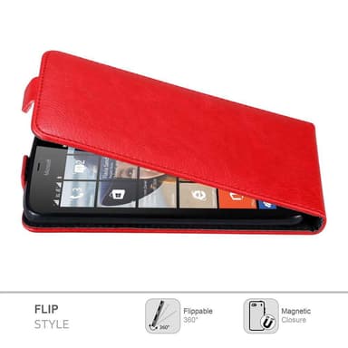 Nokia Lumia 640 Suojakuori Lompakkokotelo (Punainen)