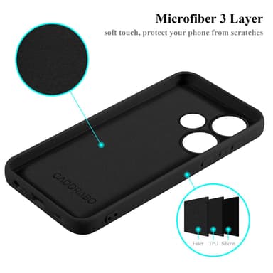 Xiaomi Poco F6 Suojakuori Kotelo Case (Musta)