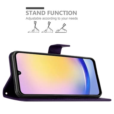 Samsung Galaxy A25 Suojakuori Lompakkokotelo (Violetti)