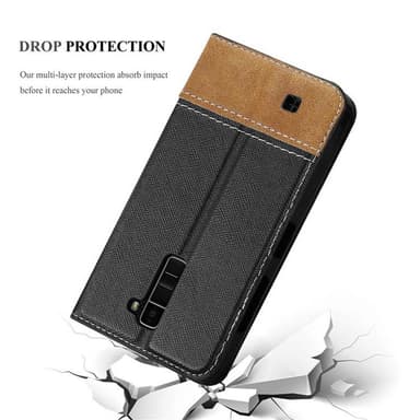 LG K10 2016 Suojakuori Case (Musta)