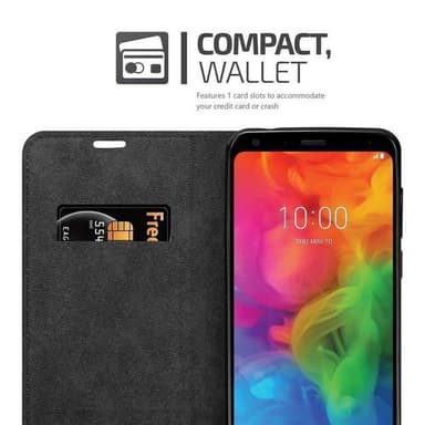 LG Q7 / Q7a / Q7+ Suojakuori Lompakkokotelo (Punainen)