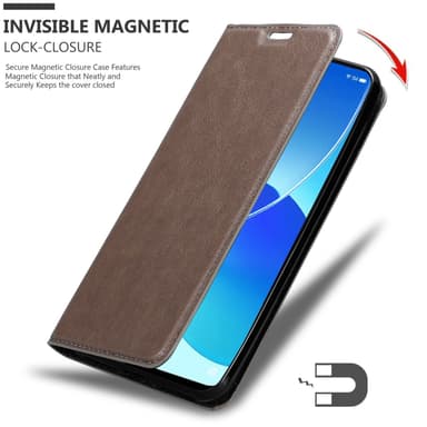 Oppo Reno6 5G Suojakuori Lompakkokotelo (Ruskea)