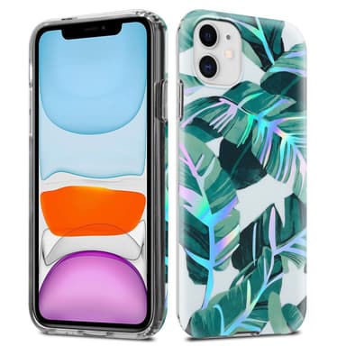 iPhone 11 Suojakuori Lompakkokotelo (Valkoinen)