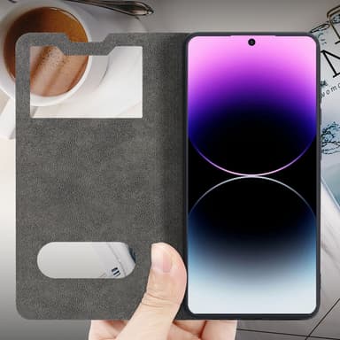 Lompakkokotelo Samsung Galaxy NOTE 10 PLUS Case (Musta)