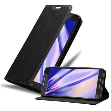 Motorola MOTO X2 Suojakuori Lompakkokotelo (Musta)