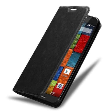 Motorola MOTO X2 Suojakuori Lompakkokotelo (Musta)