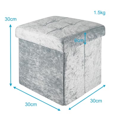 Taitettava Jakkara Istuinkuutio 30x30x30 (sininen)
