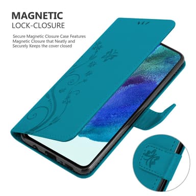 Samsung Galaxy S22 Suojakuori Lompakkokotelo (Sininen)
