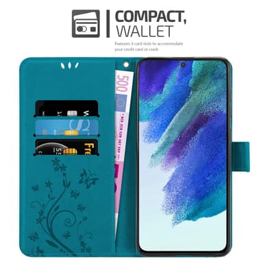 Samsung Galaxy S22 Suojakuori Lompakkokotelo (Sininen)