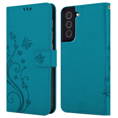 Samsung Galaxy S22 Suojakuori Lompakkokotelo (Sininen)