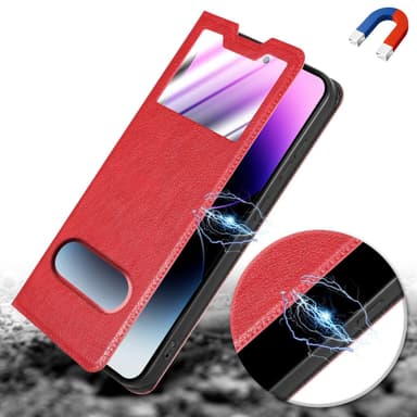Lompakkokotelo Samsung Galaxy S24 Case (Punainen)