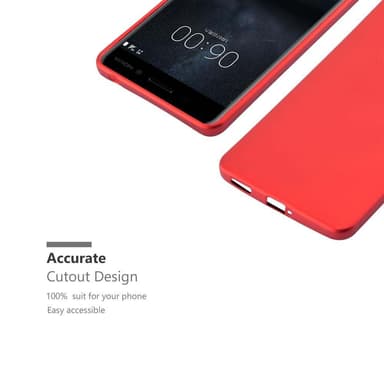 Nokia 6 2017 Suojakuori Kotelo (Punainen)