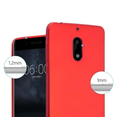 Nokia 6 2017 Suojakuori Kotelo (Punainen)