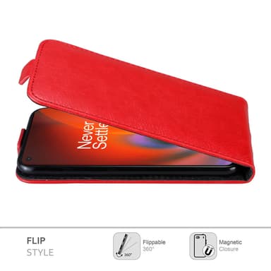 OnePlus Nord 2 5G Suojakuori Lompakkokotelo (Punainen)