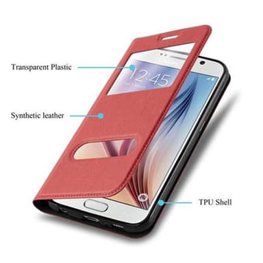 Lompakkokotelo Samsung Galaxy S6 Case (Punainen)