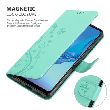 Oppo A53s Suojakuori Lompakkokotelo (Turkoosi)