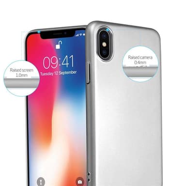 iPhone X / XS Suojakuori Kotelo Cover (Hopea)