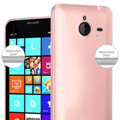 Nokia Lumia 640 XL Suojakuori Kotelo (Vaaleanpunainen)