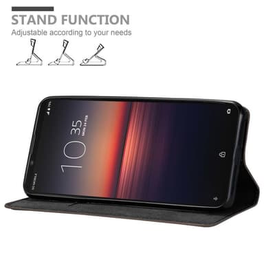 Sony Xperia 1 II Suojakuori Lompakkokotelo (Ruskea)