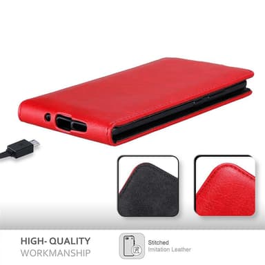 Nokia 7 PLUS Suojakuori Lompakkokotelo (Punainen)