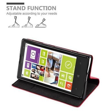 Nokia Lumia 1020 Suojakuori Lompakkokotelo (Punainen)