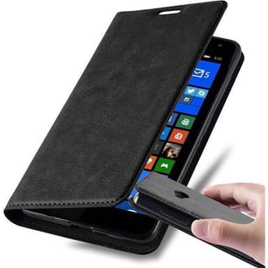 Nokia Lumia 535 Suojakuori Lompakkokotelo (Musta)