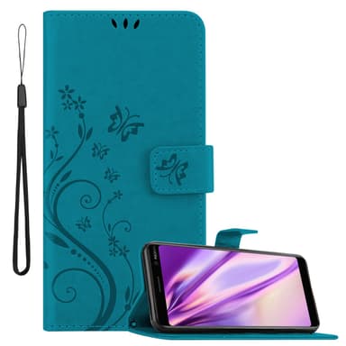 Nokia 7 PLUS Suojakuori Lompakkokotelo (Sininen)