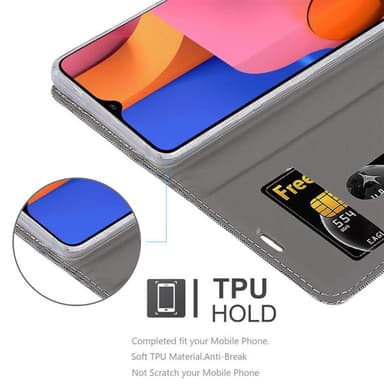 Samsung Galaxy A21 Suojakuori Lompakkokotelo (harmaa)
