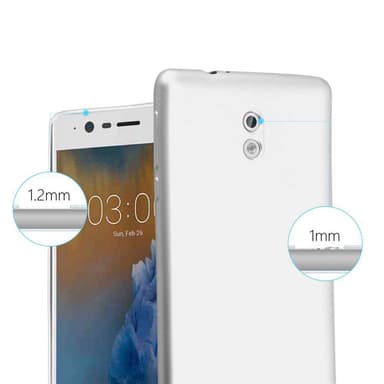 Nokia 3 2017 Suojakuori Kotelo (Hopea)