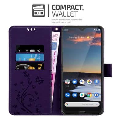 Nokia 5,3 Suojakuori Lompakkokotelo (Violetti)