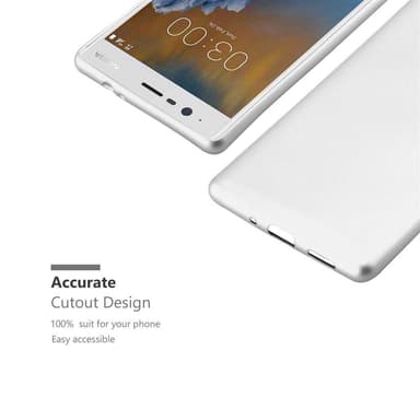 Nokia 3 2017 Suojakuori Kotelo (Hopea)