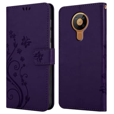 Nokia 5,3 Suojakuori Lompakkokotelo (Violetti)