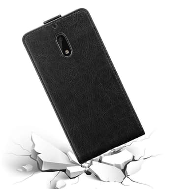 Nokia 6 2017 Suojakuori Lompakkokotelo (Musta)