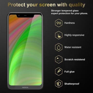 Nokia 5.1 PLUS / X5 Näytönsuoja Karkaistu lasi