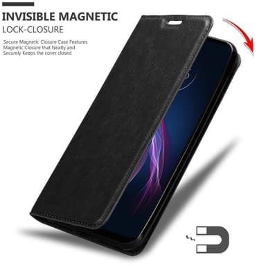 Motorola ONE FUSION+ Suojakuori Lompakkokotelo (Musta)