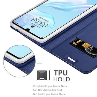 Suojakuori Huawei P30 Lompakkokotelo (Sininen)