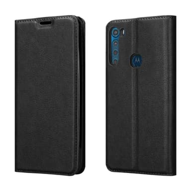Motorola ONE FUSION+ Suojakuori Lompakkokotelo (Musta)