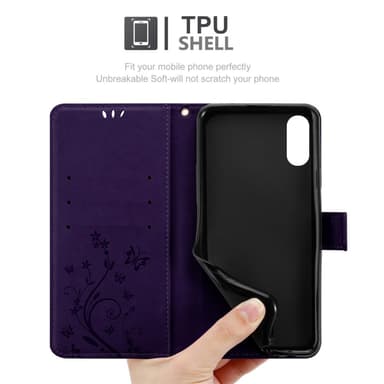Sony Xperia L3 Suojakuori Lompakkokotelo (Violetti)